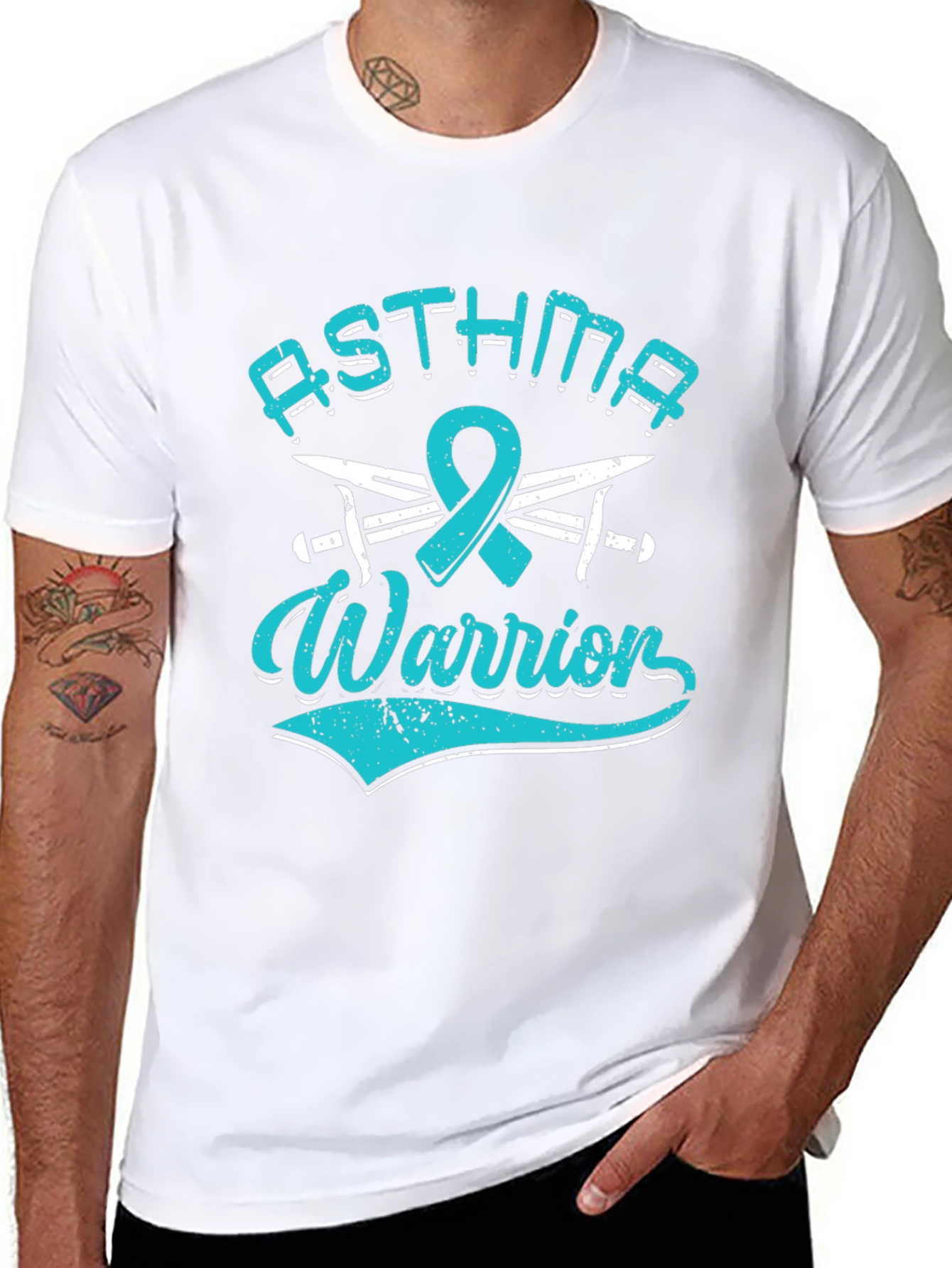 Asthma Warrior Awareness T-Shirt - Black