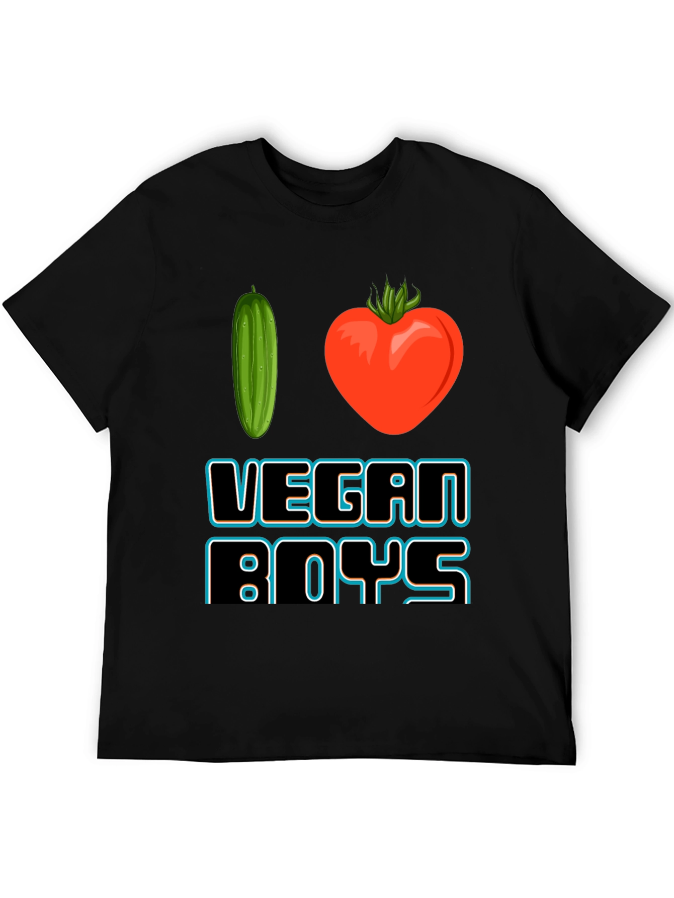 I Love Vegan Boys Graphic T-Shirt