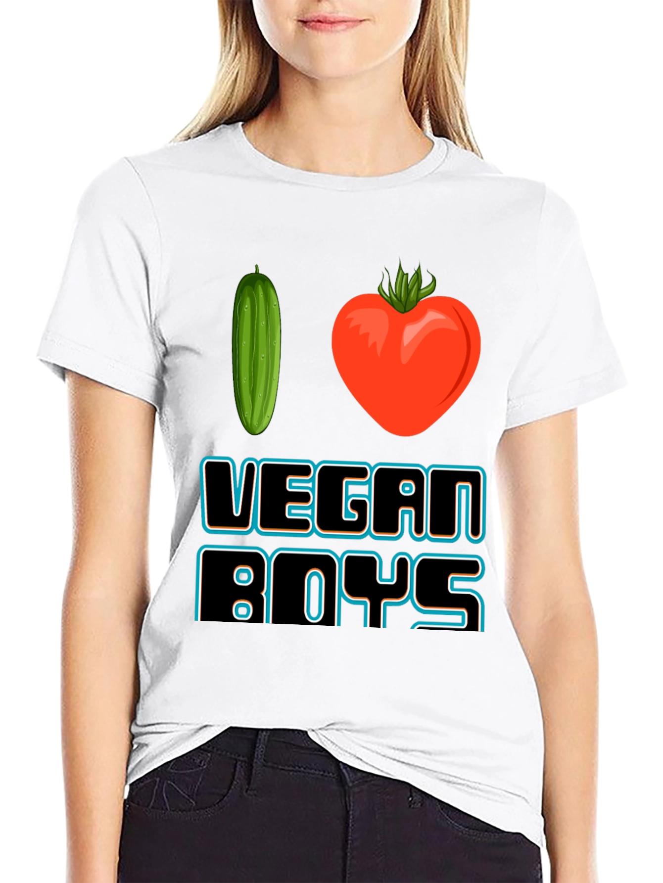 I Love Vegan Boys Graphic T-Shirt