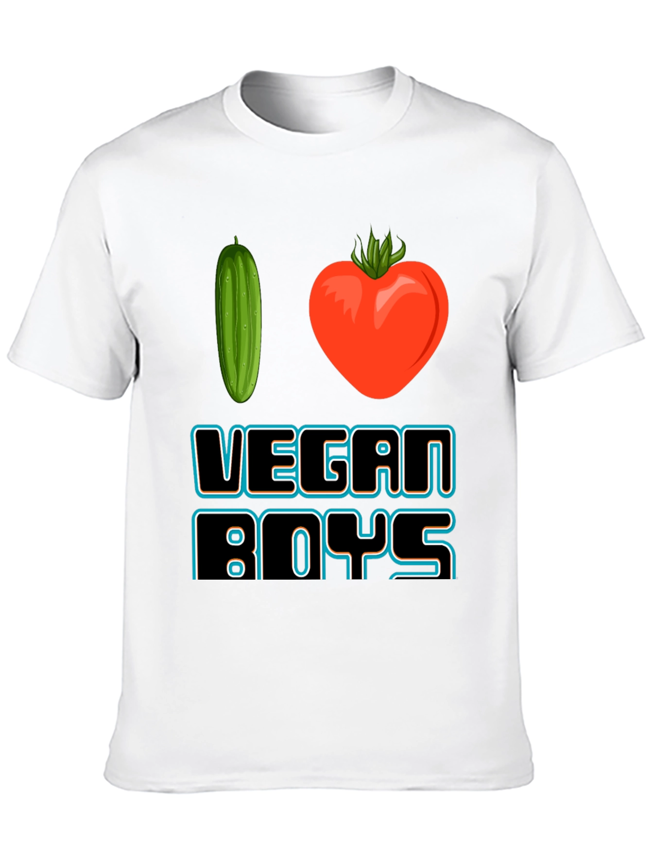 I Love Vegan Boys Graphic T-Shirt