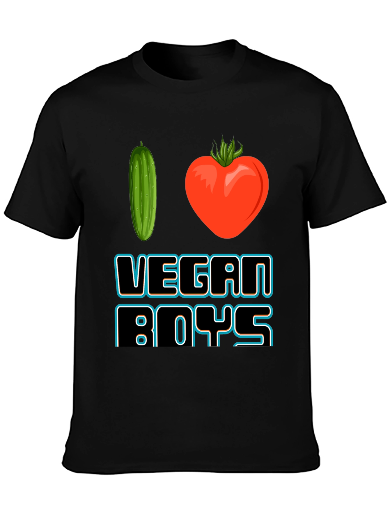 I Love Vegan Boys Graphic T-Shirt