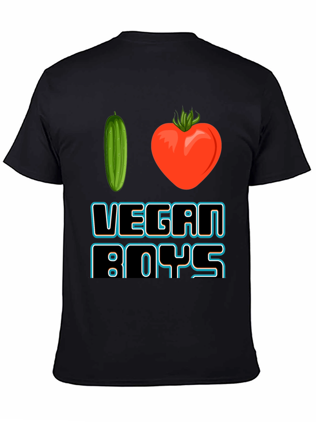 I Love Vegan Boys Graphic T-Shirt