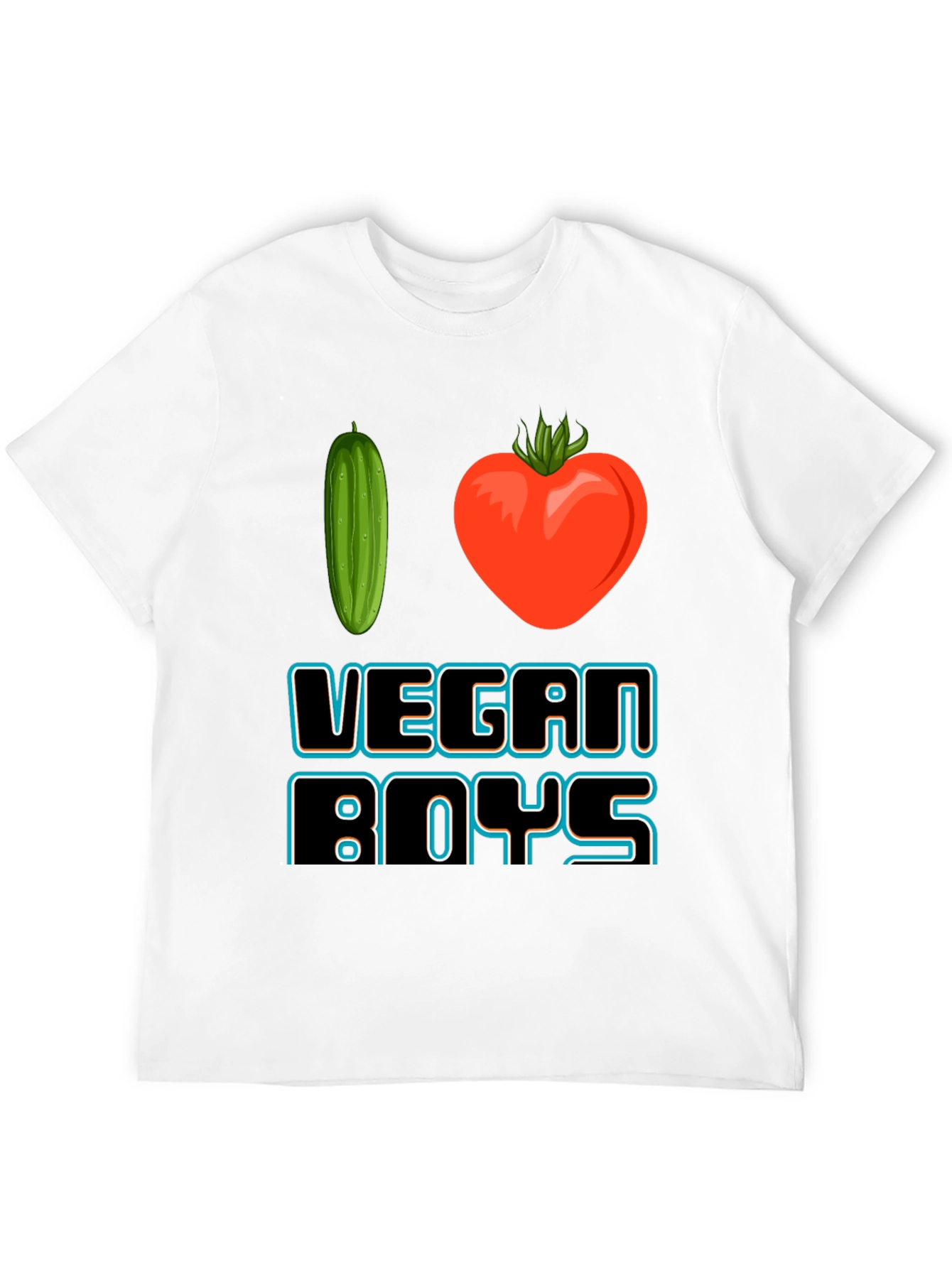 I Love Vegan Boys Graphic T-Shirt