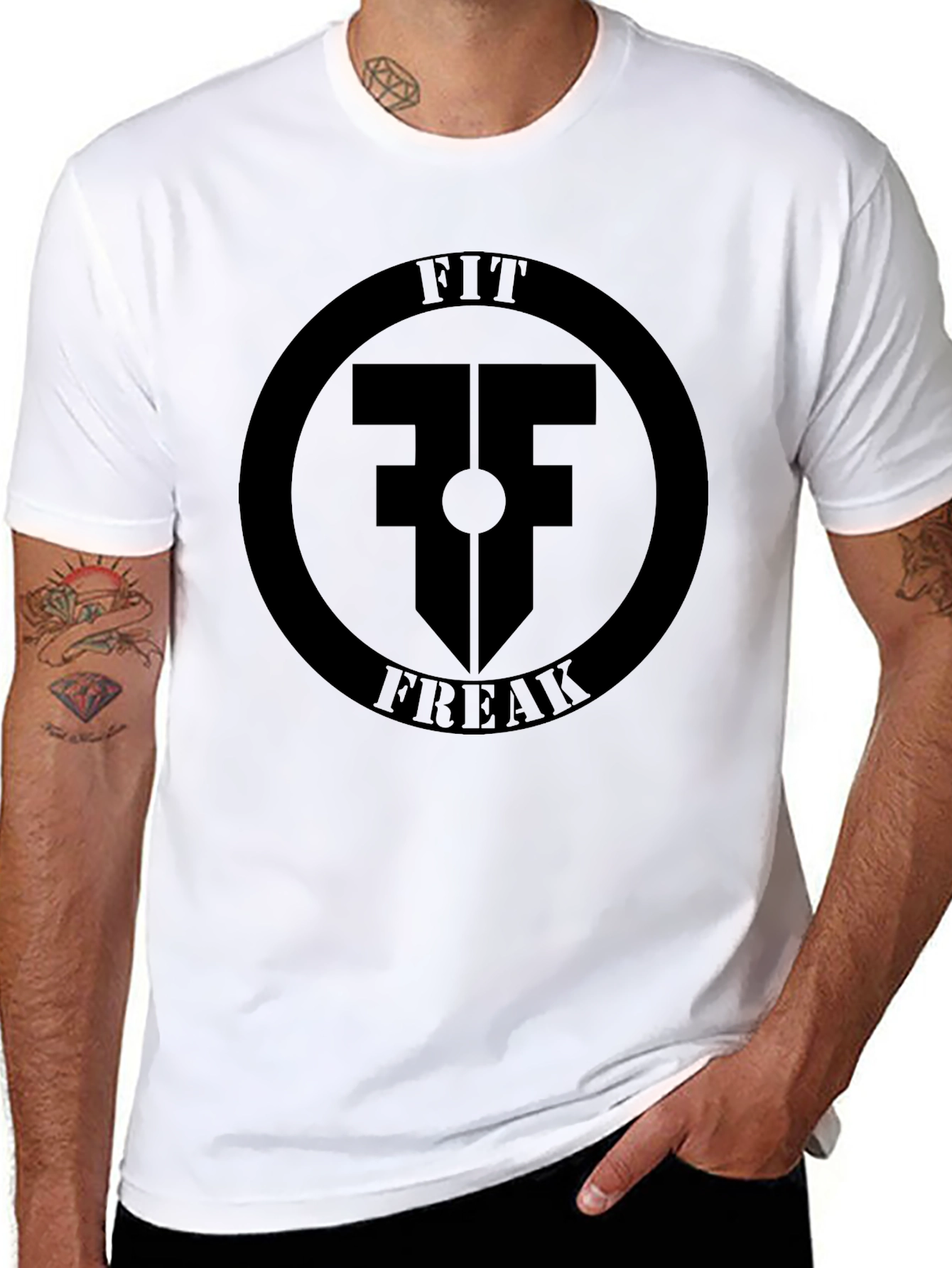Fit Freak Black T-Shirt - Gym Workout Apparel