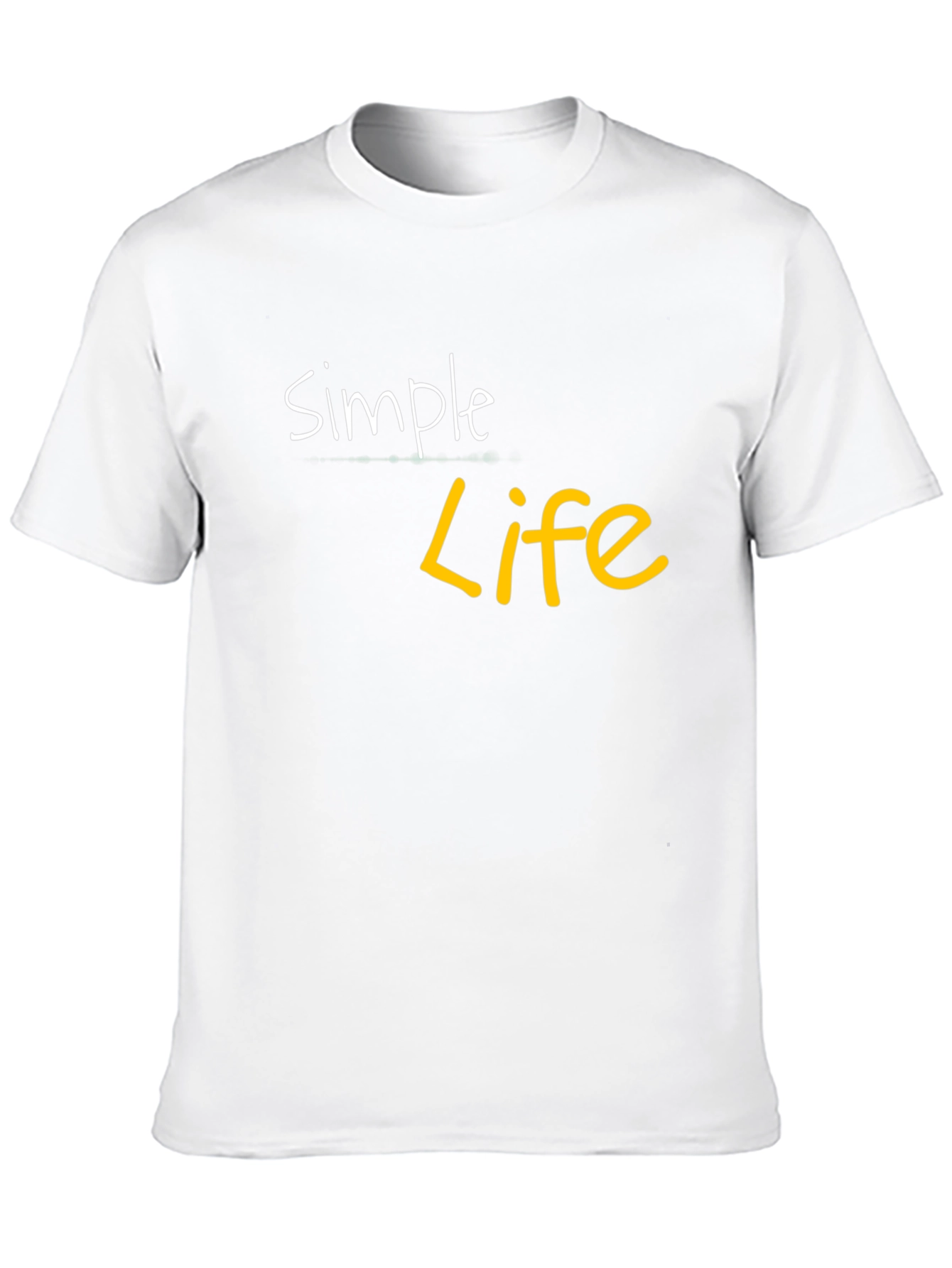 Simple Life Black Graphic Tee - Casual Cotton Shirt
