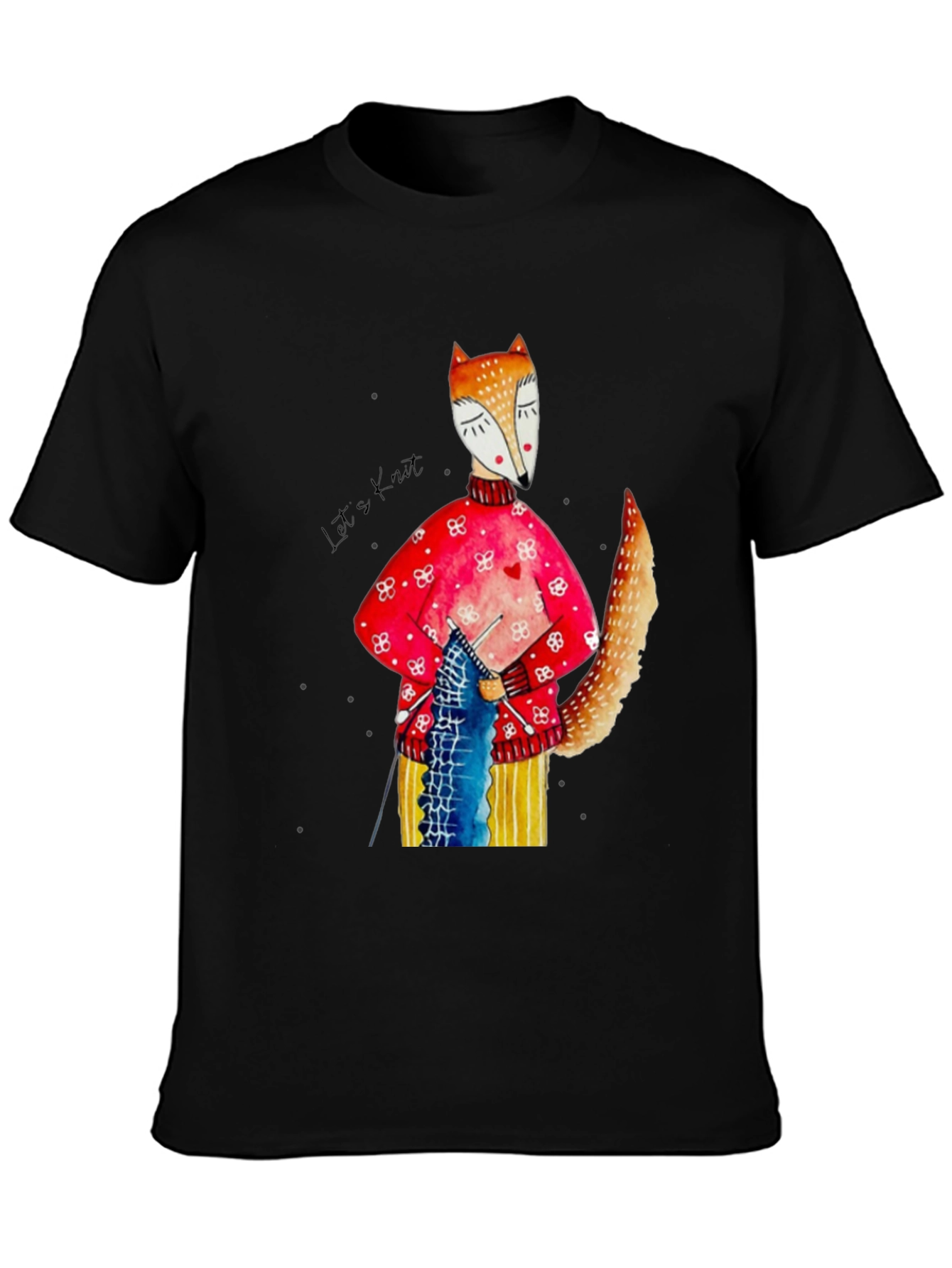 Knitting Fox Graphic Tee