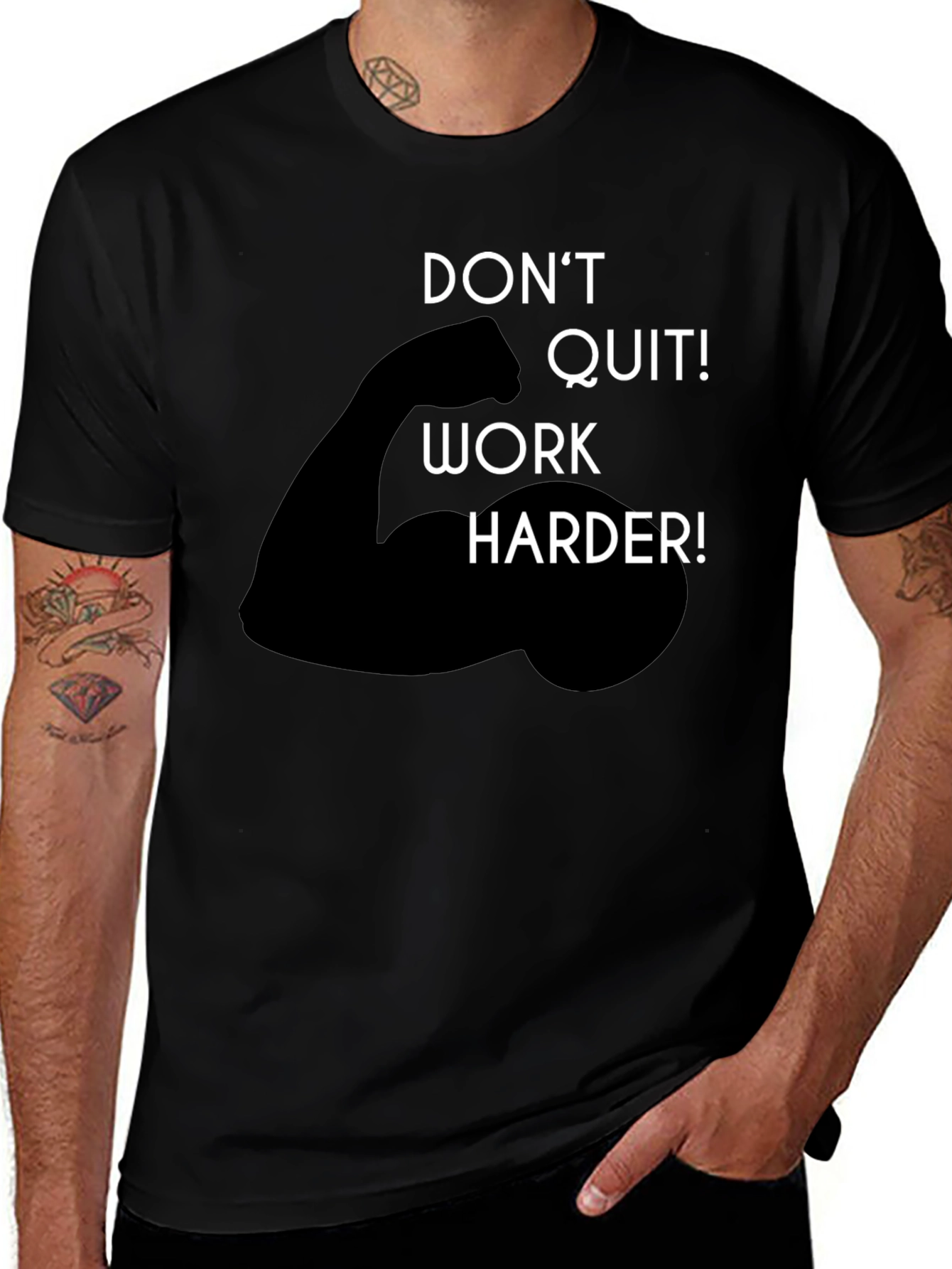 Motivational Work Harder Graphic Tee