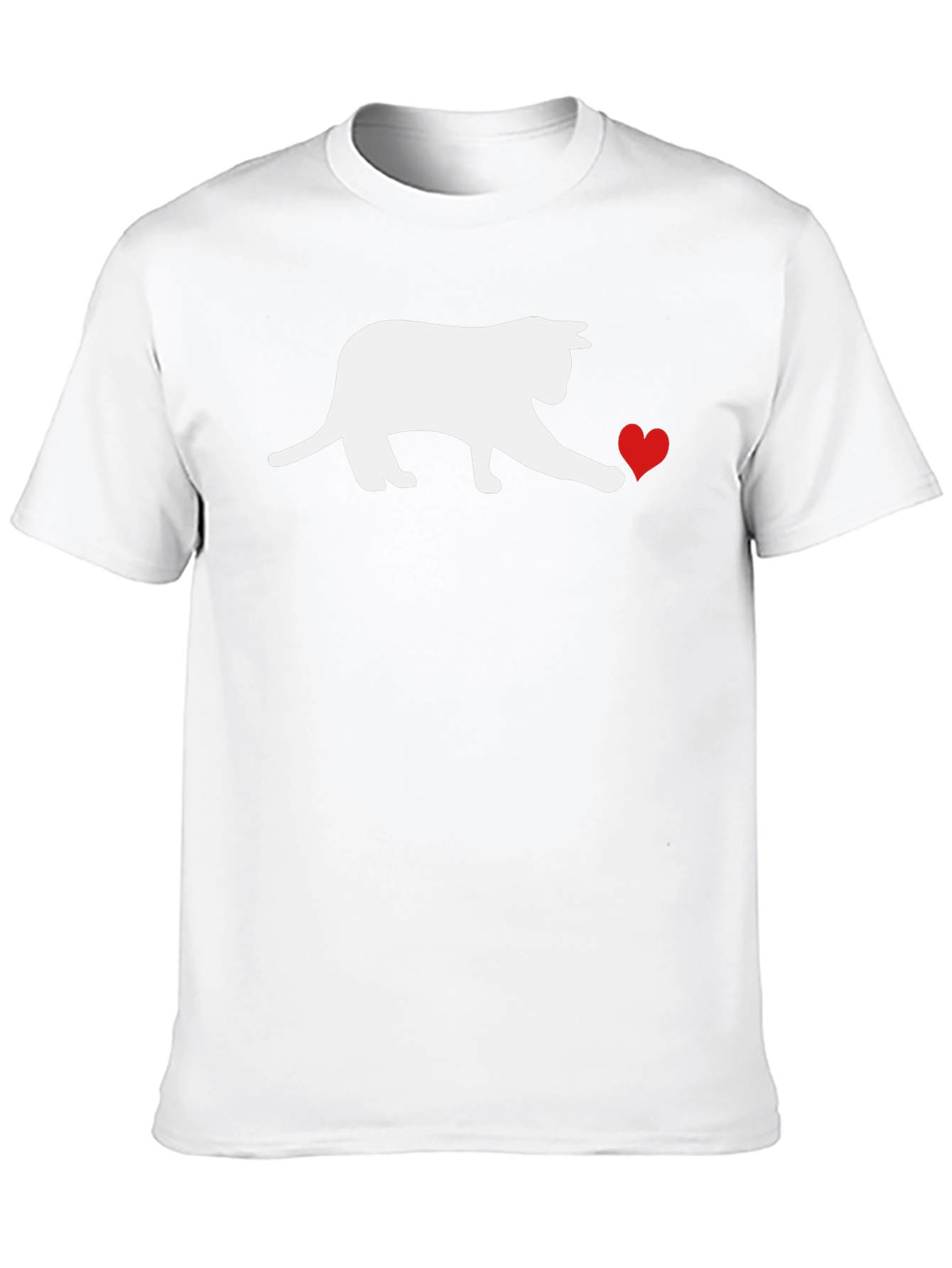 Cat & Heart Graphic Tee - Black