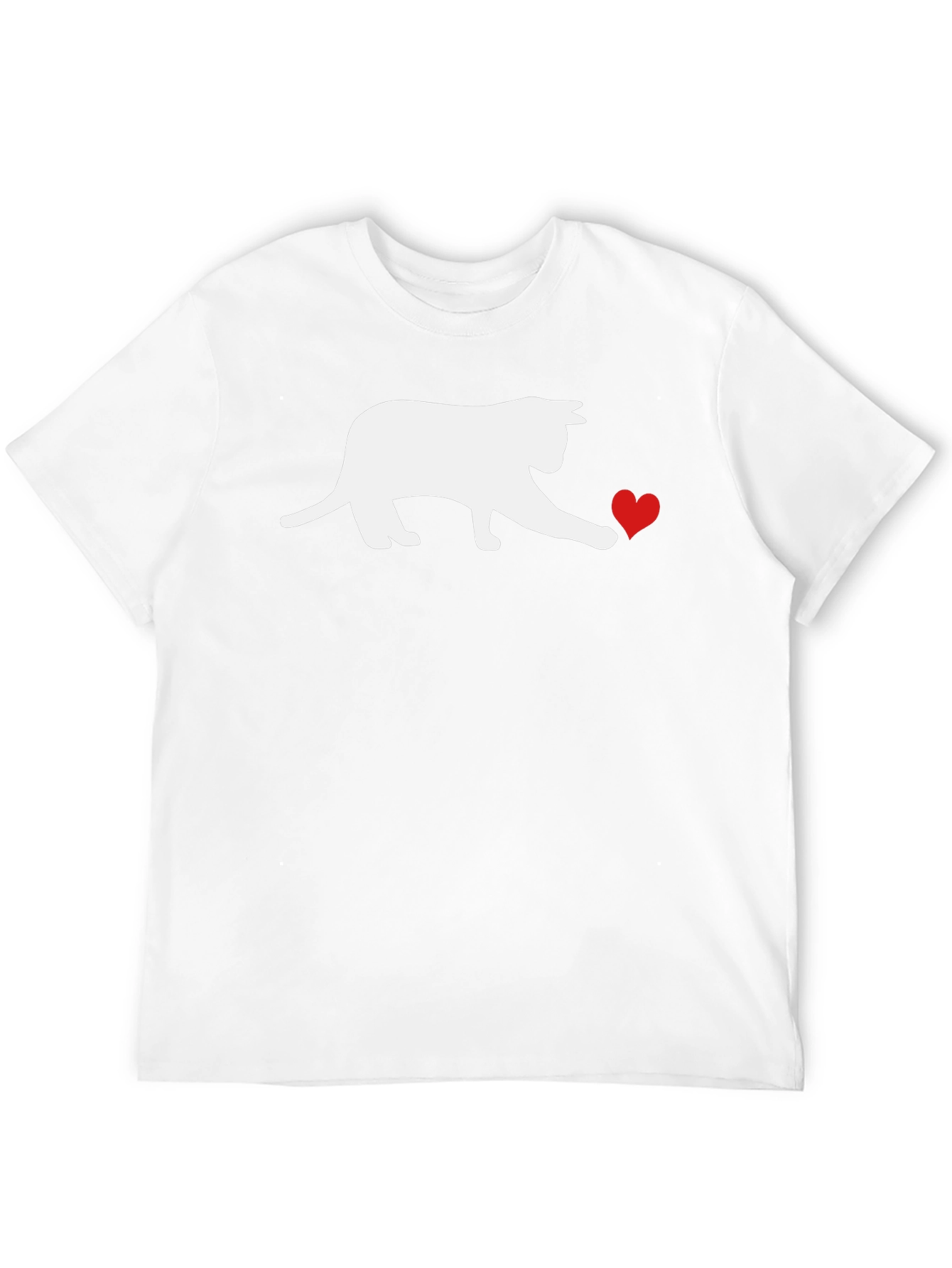 Cat & Heart Graphic Tee - Black