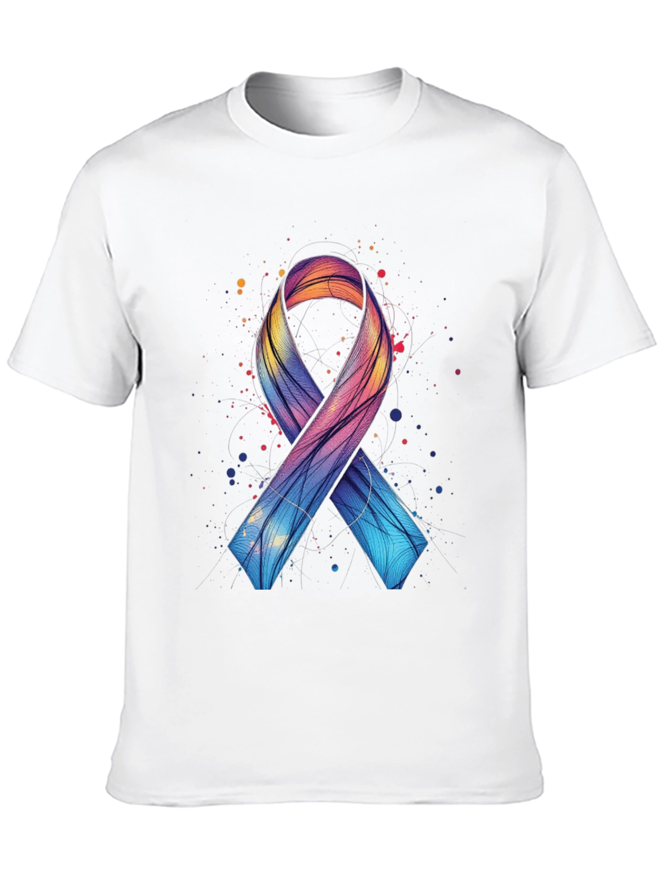 Awareness Ribbon Graphic Tee - Artistic Support Shirt