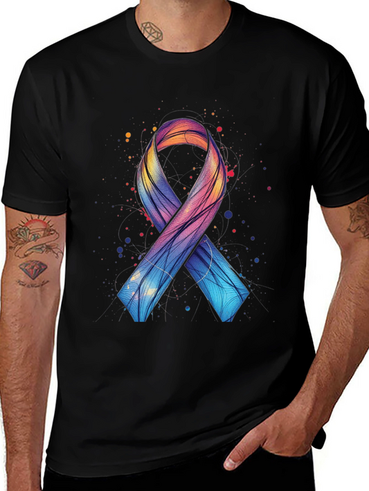 Awareness Ribbon Graphic Tee - Artistic Support Shirt