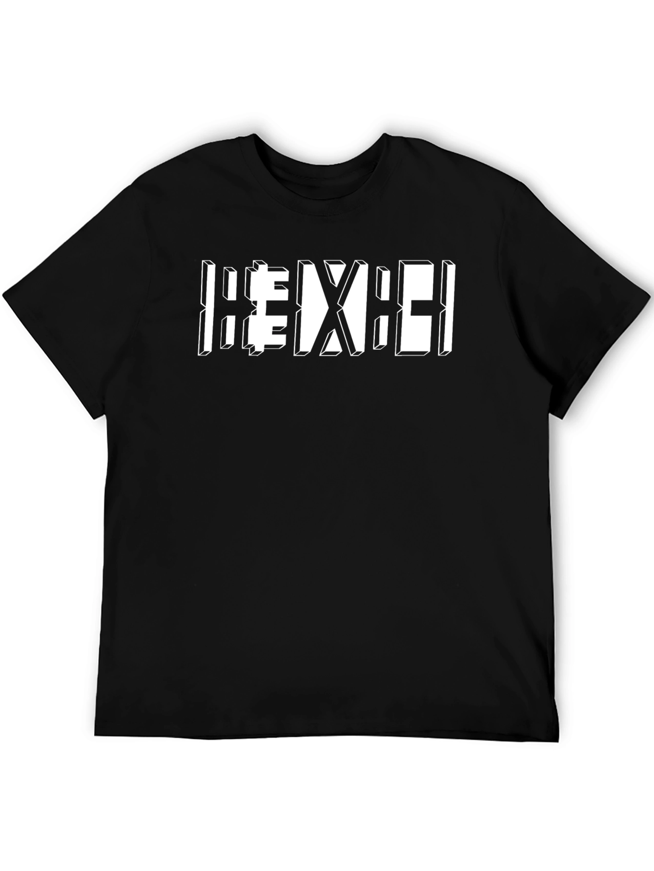 Geometric Graphic Tee - Modern Design Black T-Shirt