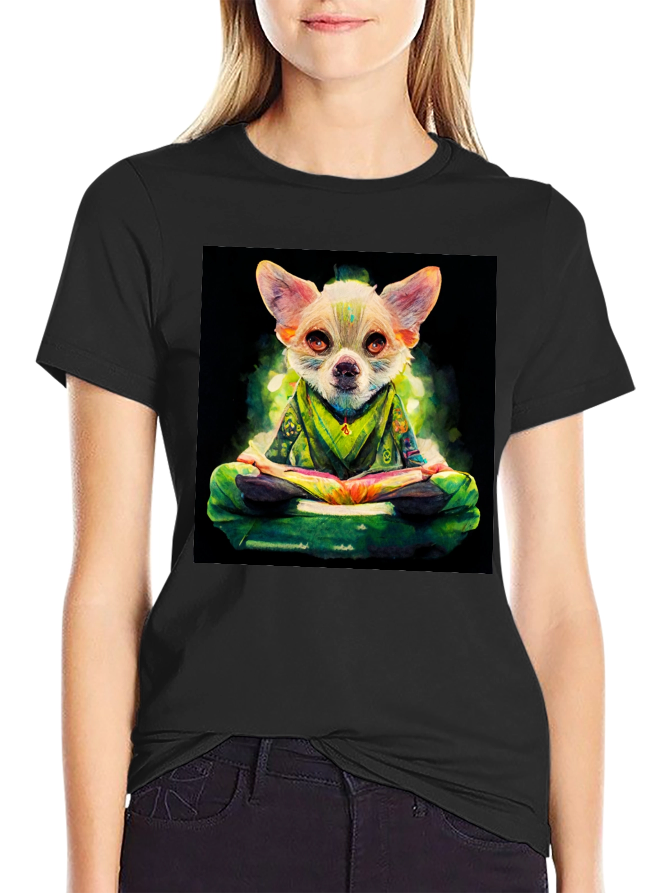 Zen Chihuahua T-Shirt - Meditating Dog Design