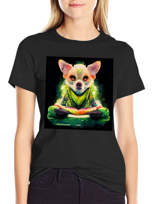 Zen Chihuahua T-Shirt - Meditating Dog Design