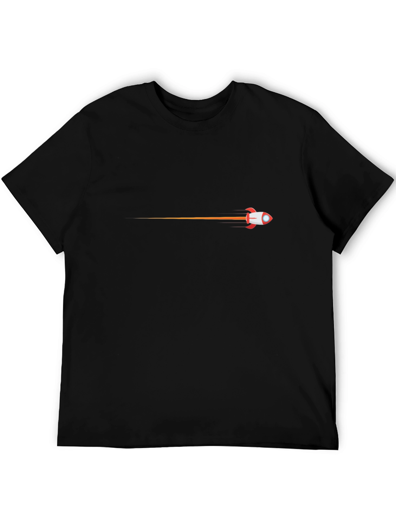 Rocket Graphic Black Tee - Blast Off!