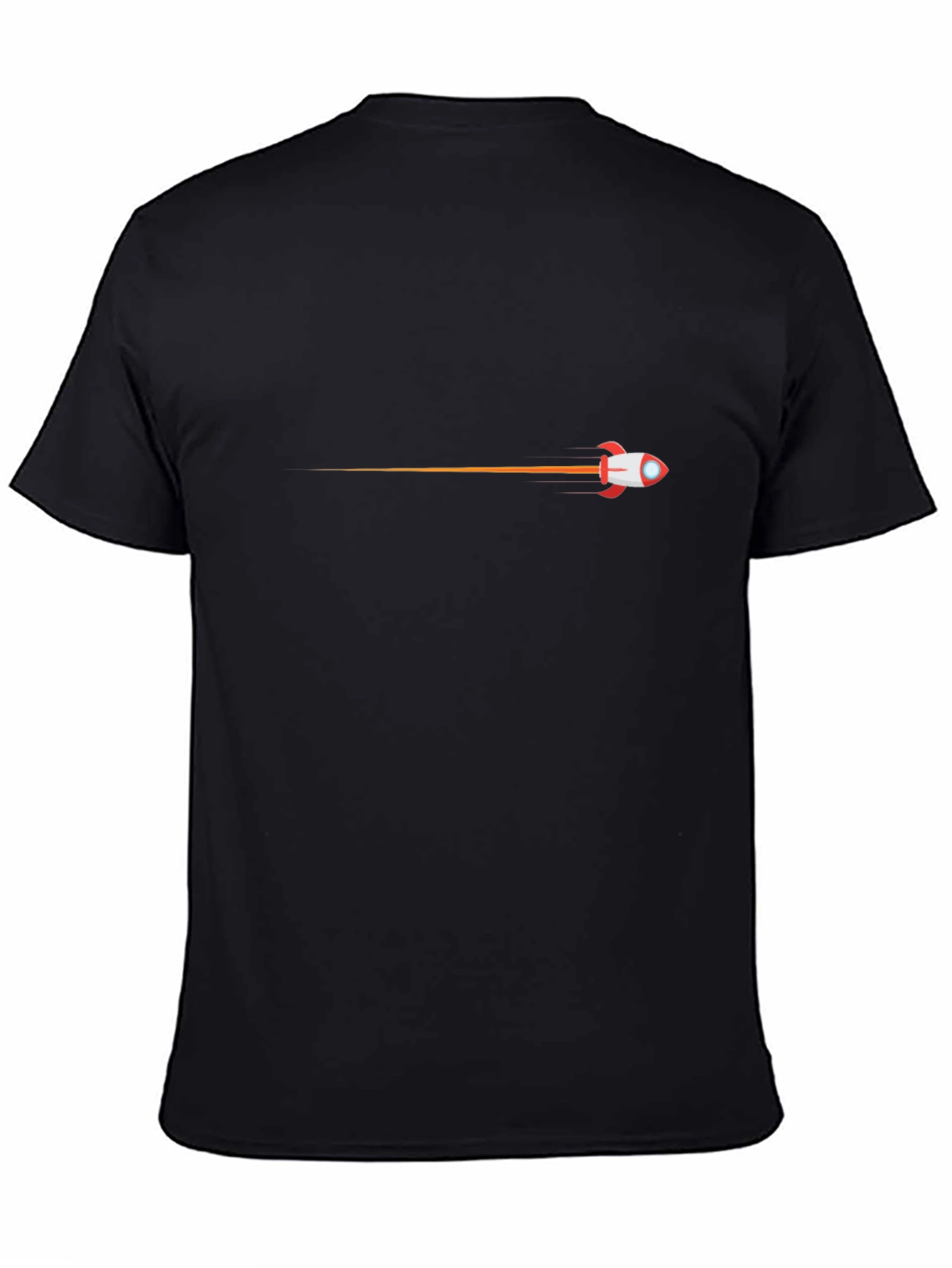 Rocket Graphic Black Tee - Blast Off!