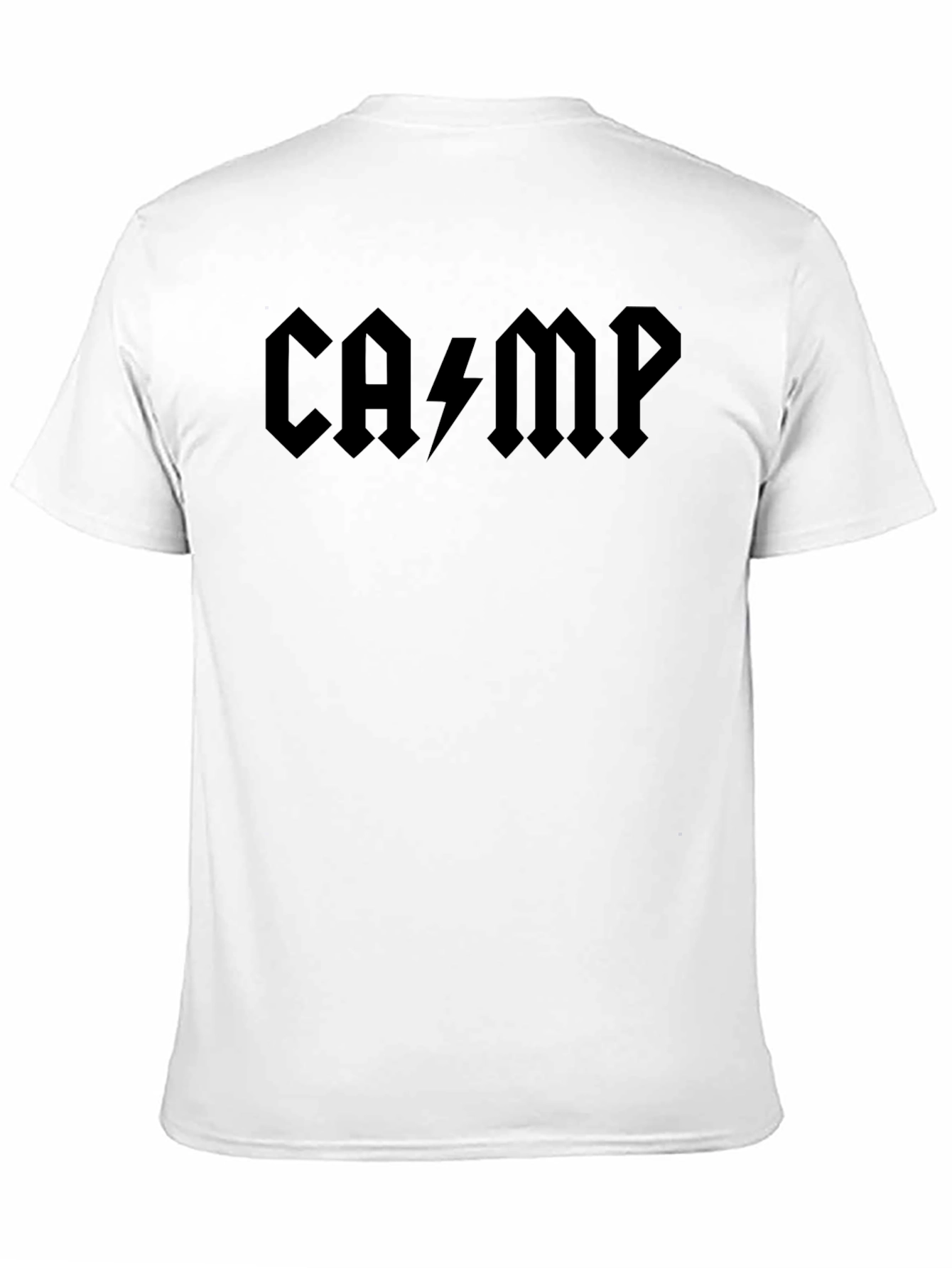 Camp AC/DC Style Graphic Tee - Black