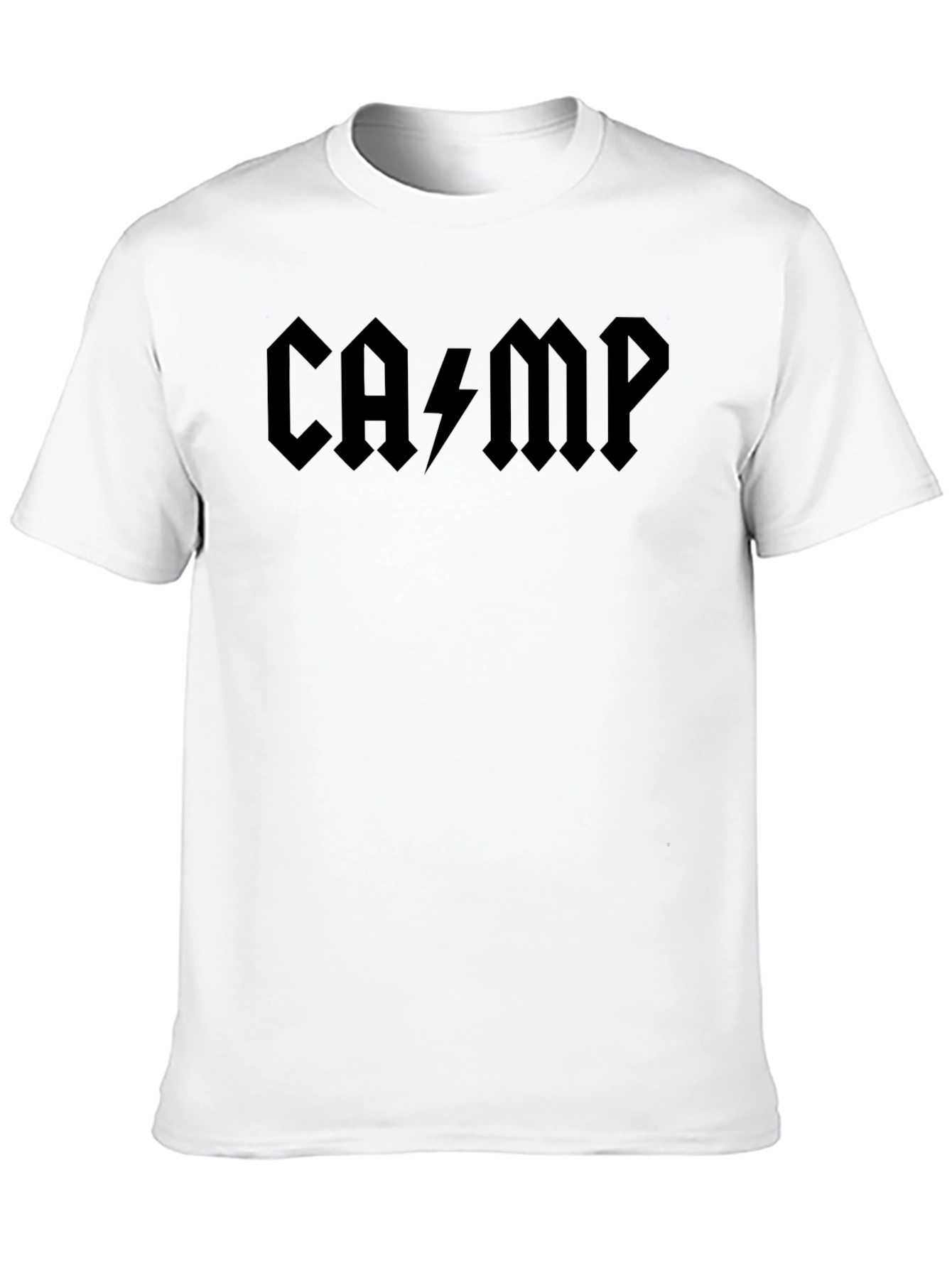 Camp AC/DC Style Graphic Tee - Black