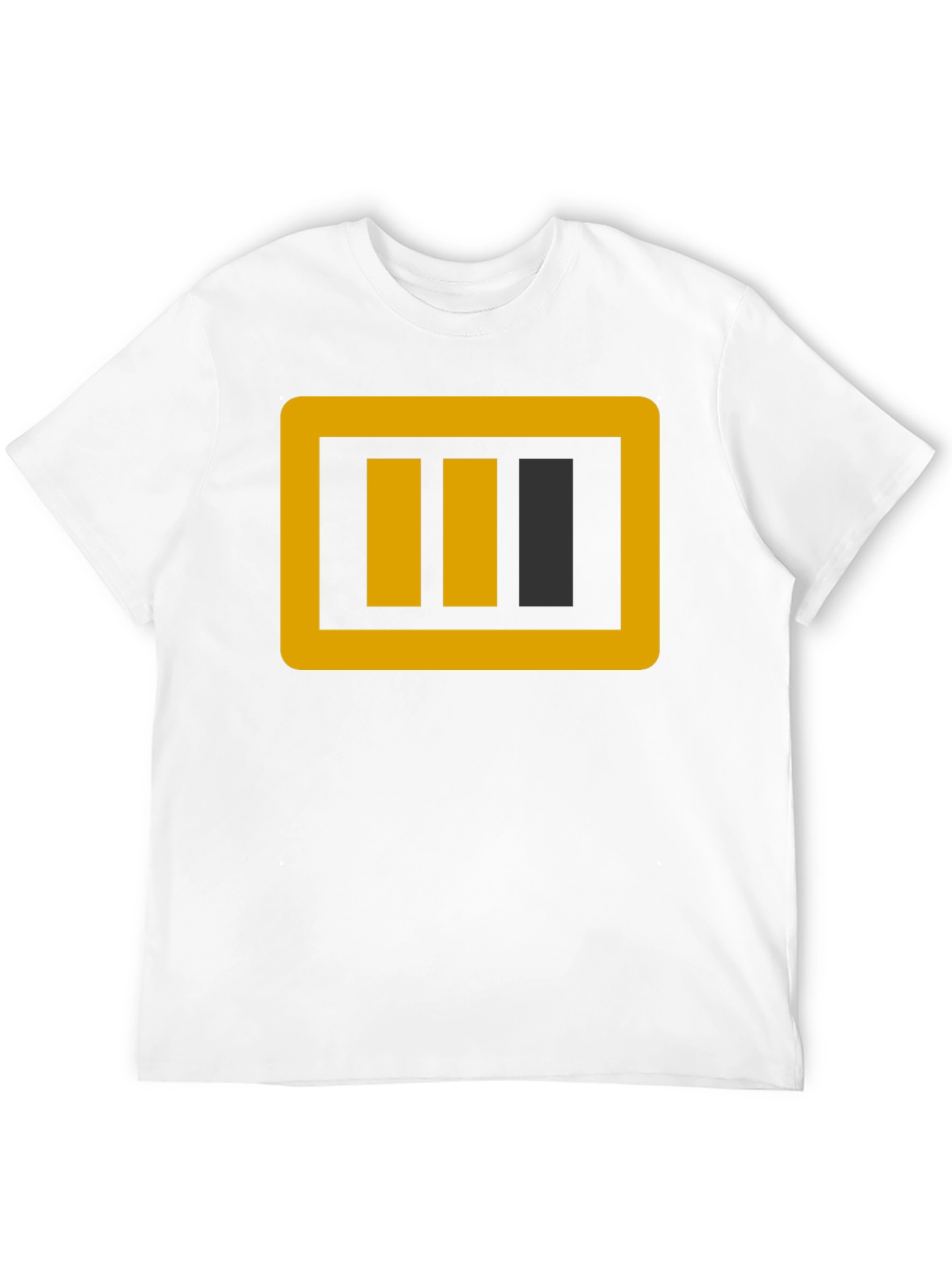 Graphic Tee: Bold Battery Design Black T-Shirt