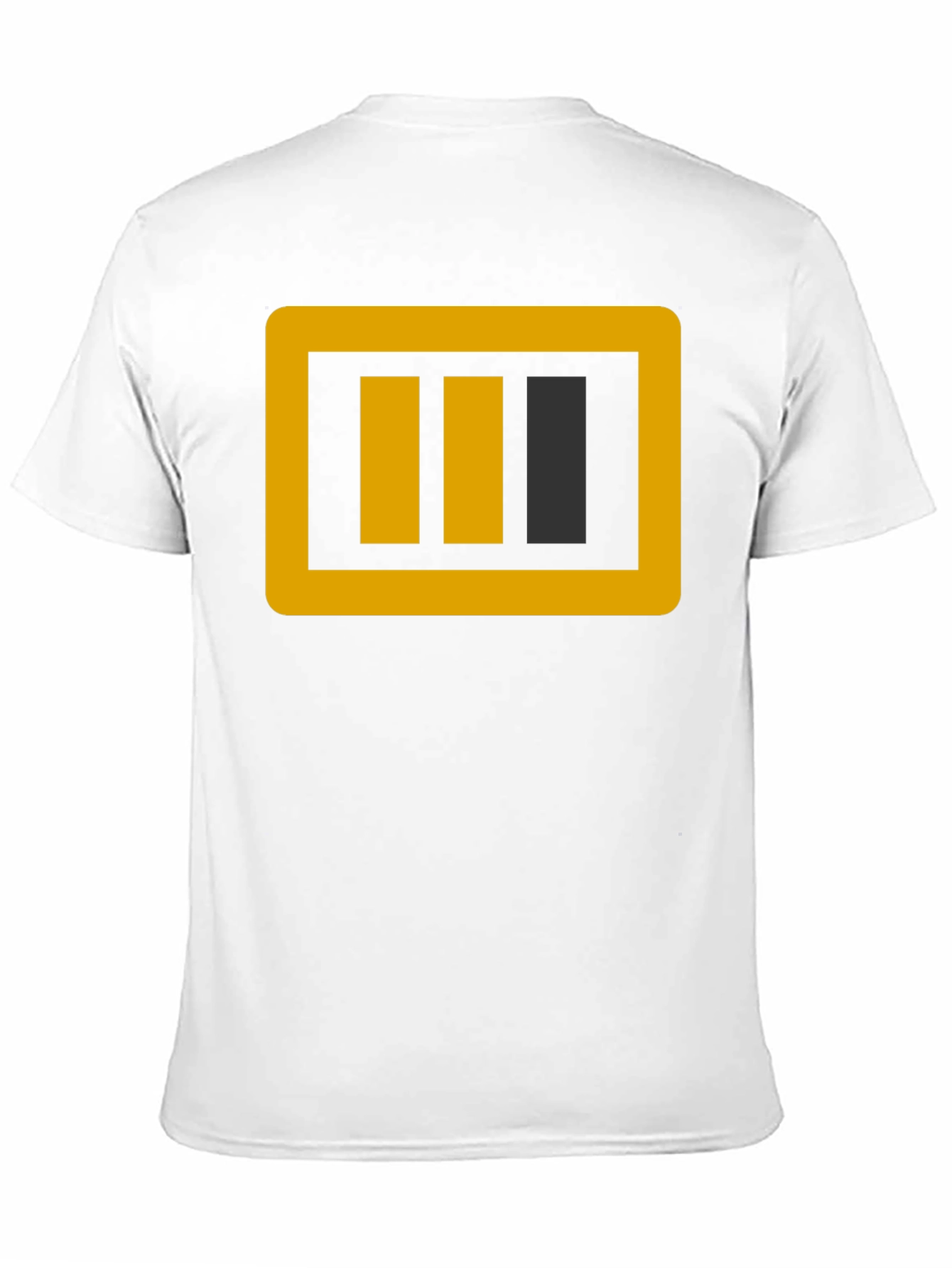 Graphic Tee: Bold Battery Design Black T-Shirt