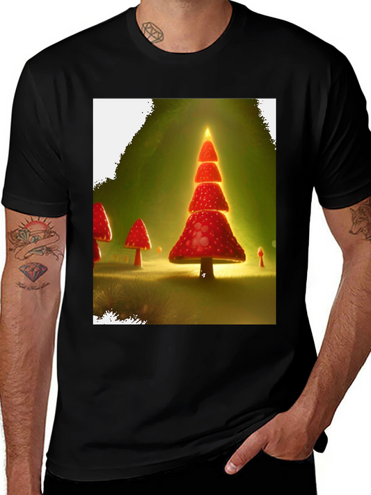 Mushroom Christmas Tree T-Shirt