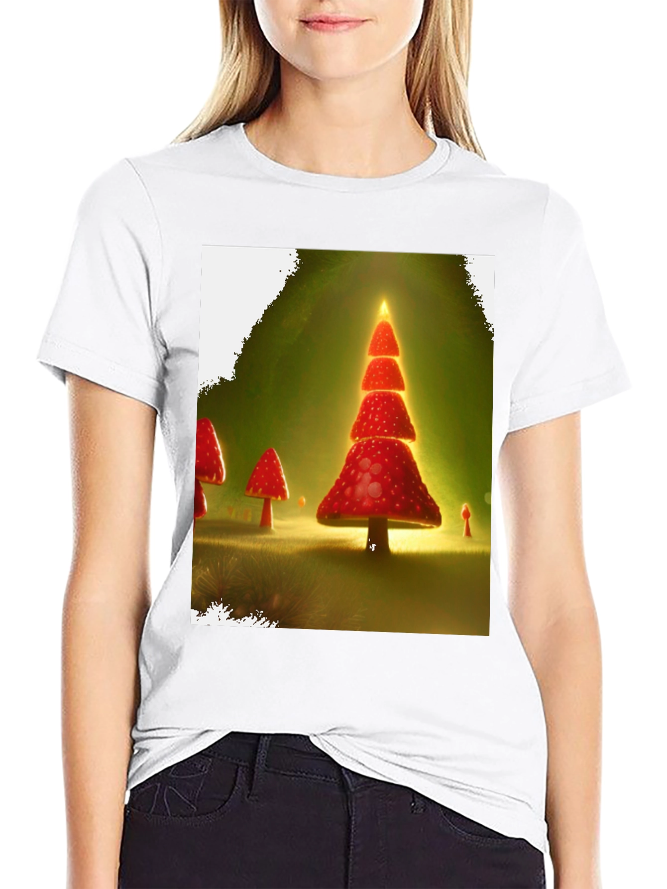 Mushroom Christmas Tree T-Shirt