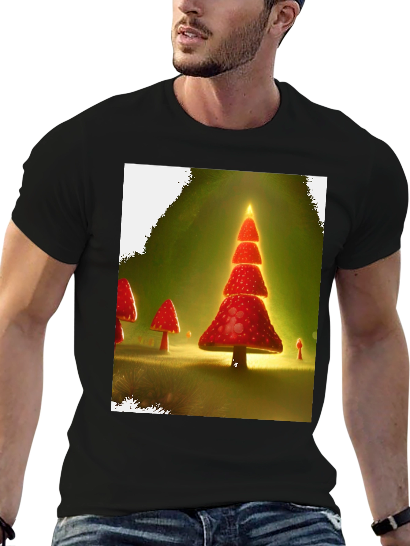 Mushroom Christmas Tree T-Shirt