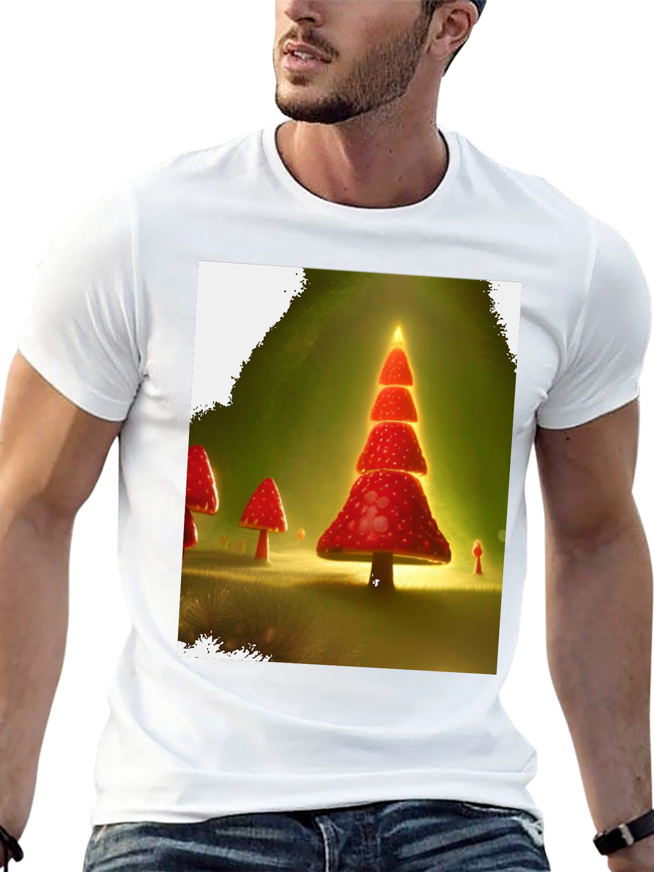 Mushroom Christmas Tree T-Shirt