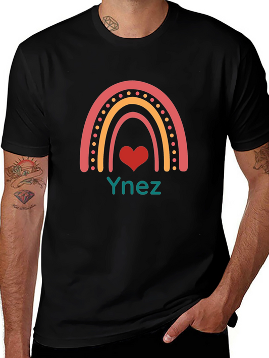 Rainbow Heart Ynez T-Shirt - Black