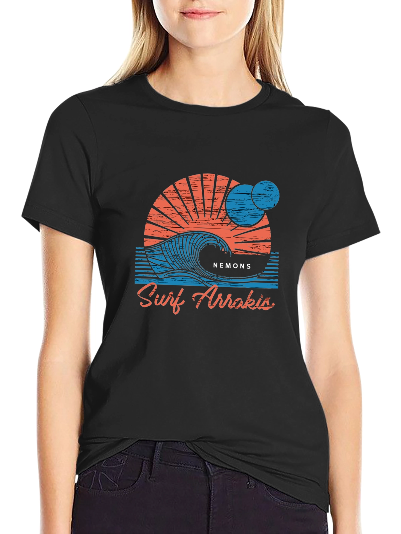Surf Arrakis Graphic Tee - Mens Black T-Shirt