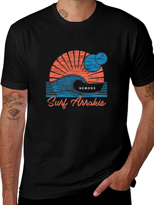 Surf Arrakis Graphic Tee - Mens Black T-Shirt