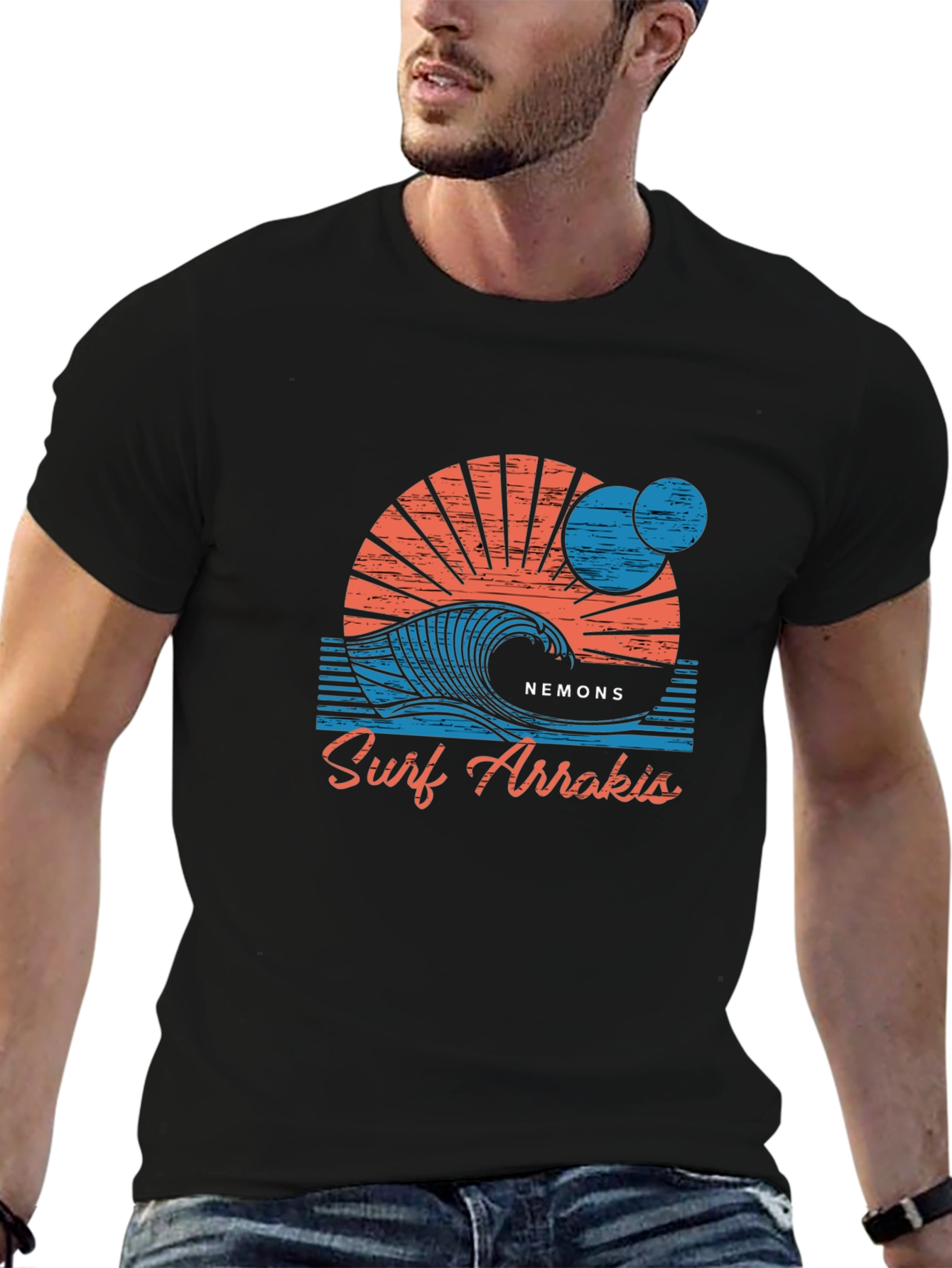 Surf Arrakis Graphic Tee - Mens Black T-Shirt