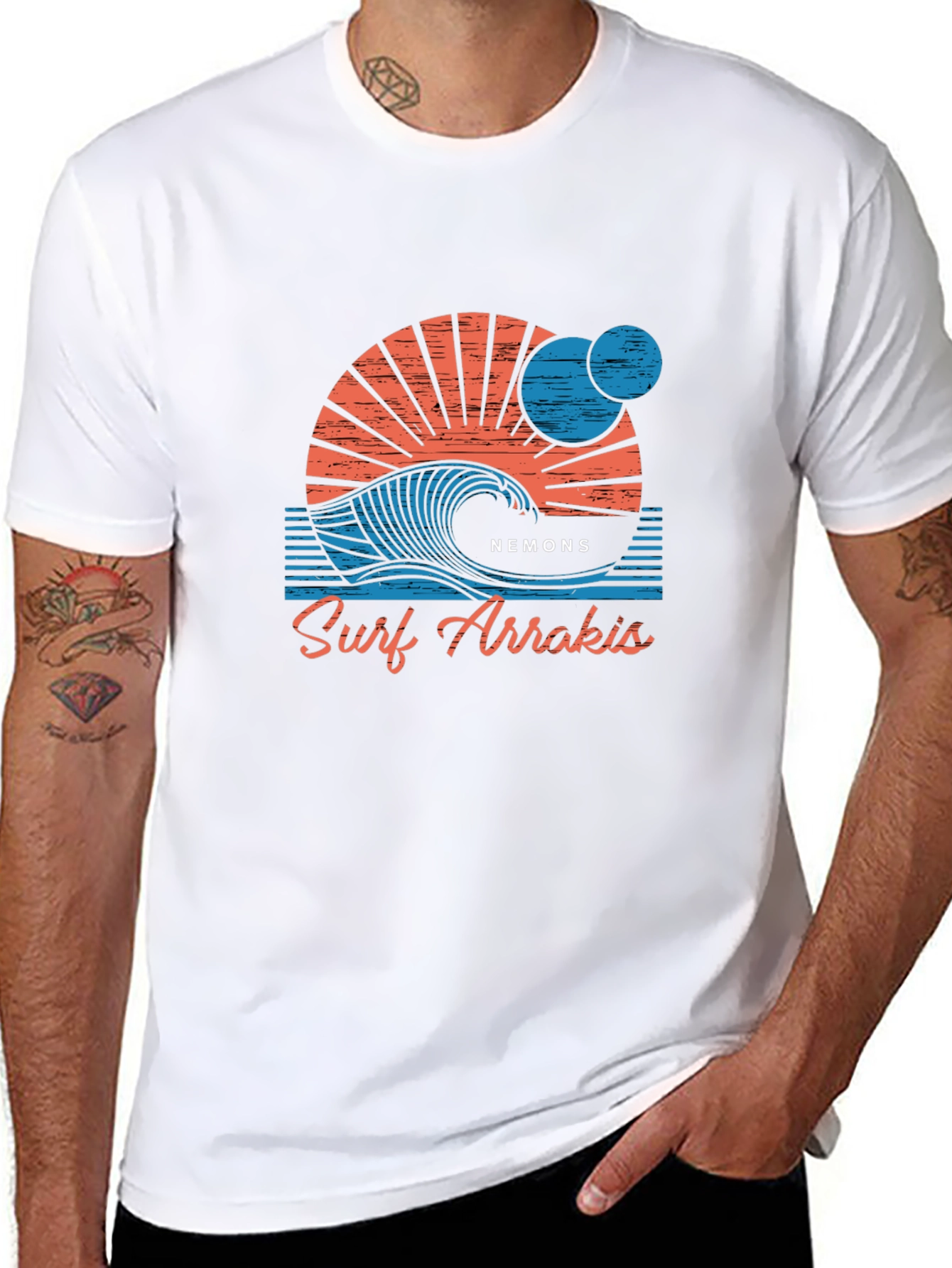 Surf Arrakis Graphic Tee - Mens Black T-Shirt