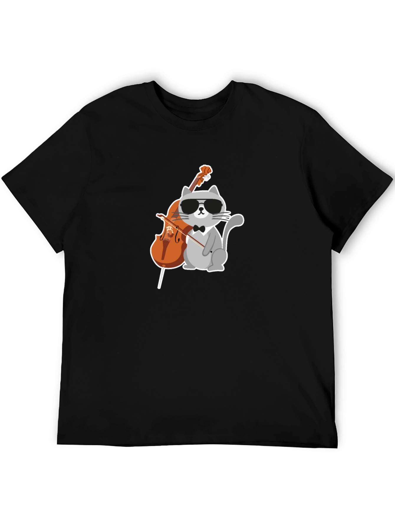 Cool Cat Cello Player Graphic Tee