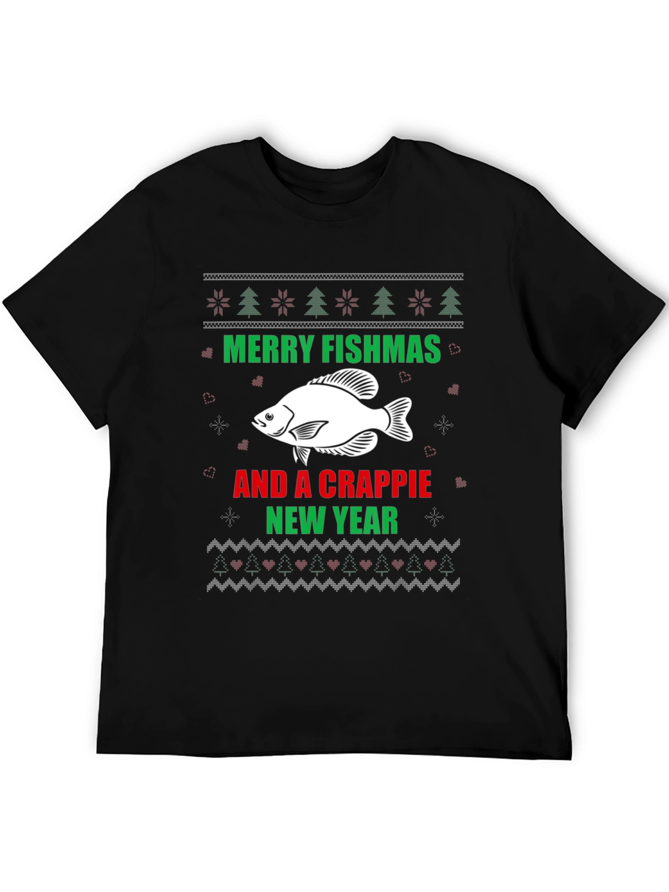 Merry Fishmas Crappie New Year Holiday Tee