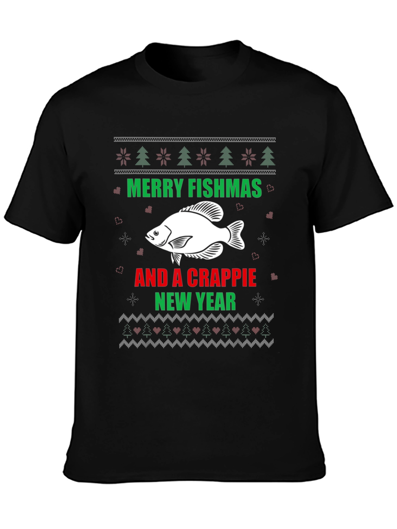 Merry Fishmas Crappie New Year Holiday Tee