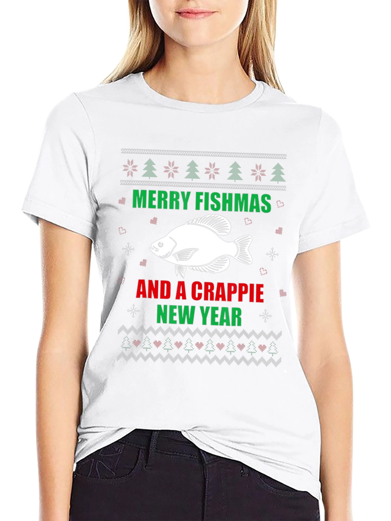 Merry Fishmas Crappie New Year Holiday Tee