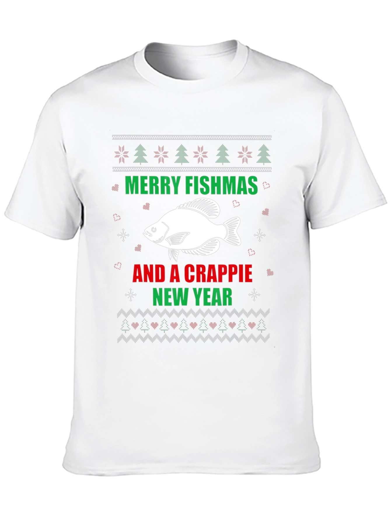 Merry Fishmas Crappie New Year Holiday Tee