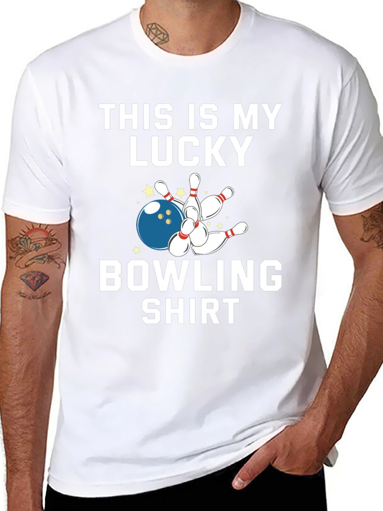 Lucky Bowling Shirt - Strike Graphic Tee