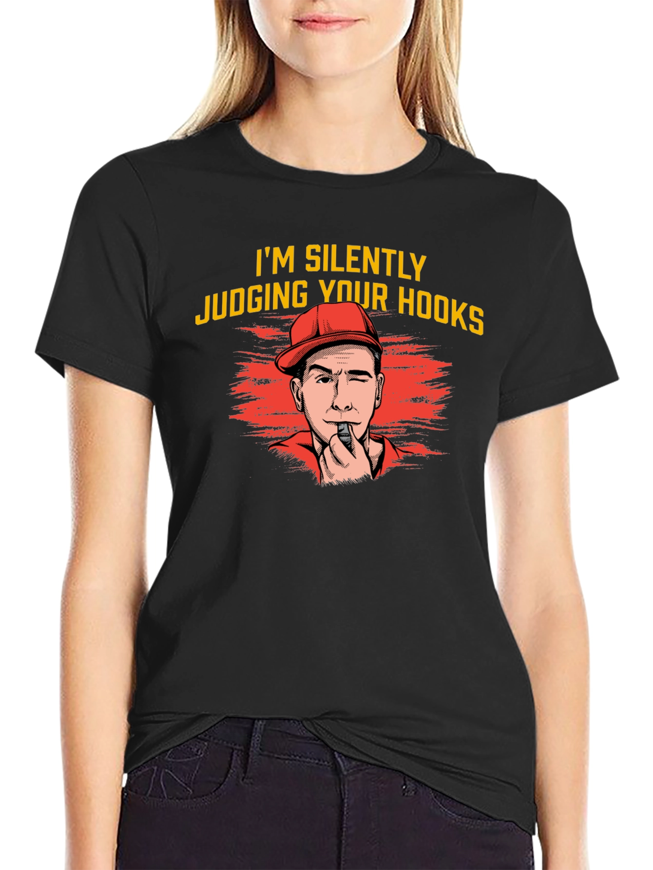 Silently Judging Your Hooks T-Shirt - Funny Fishing Tee