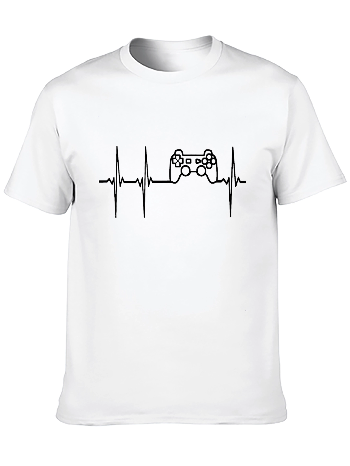Gamer Heartbeat T-Shirt - Black Graphic Tee