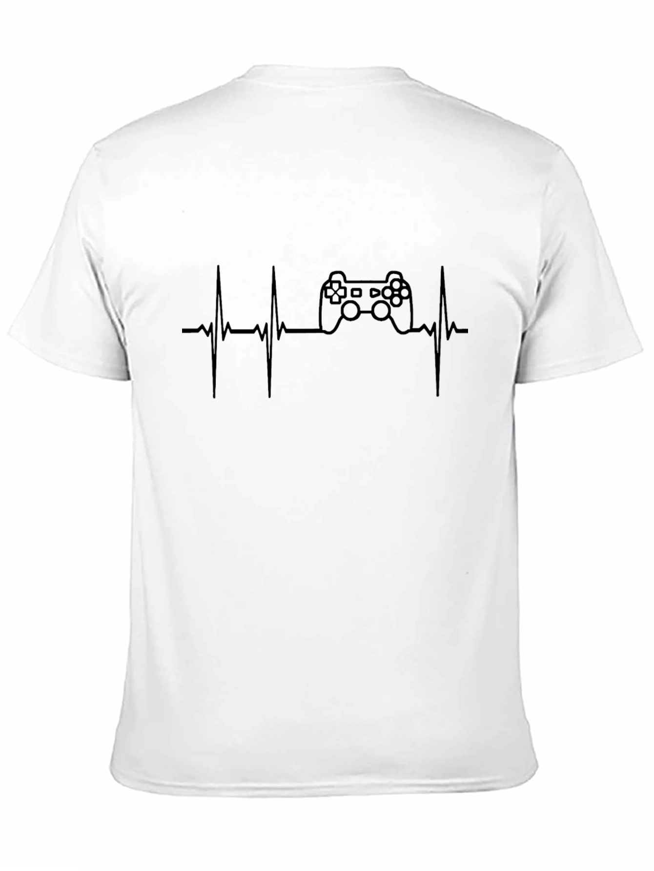 Gamer Heartbeat T-Shirt - Black Graphic Tee