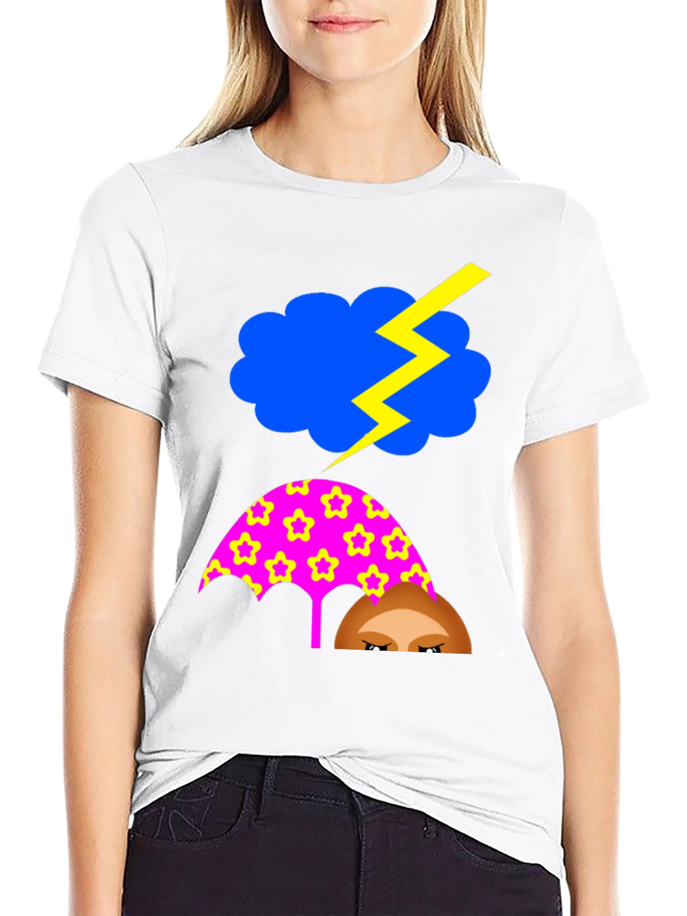 Funny Weather T-Shirt: Stormy Cloud Umbrella Tee
