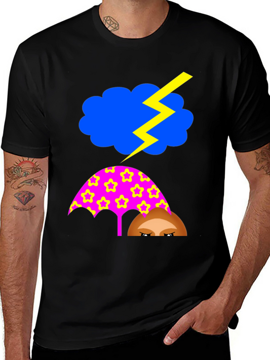 Funny Weather T-Shirt: Stormy Cloud Umbrella Tee