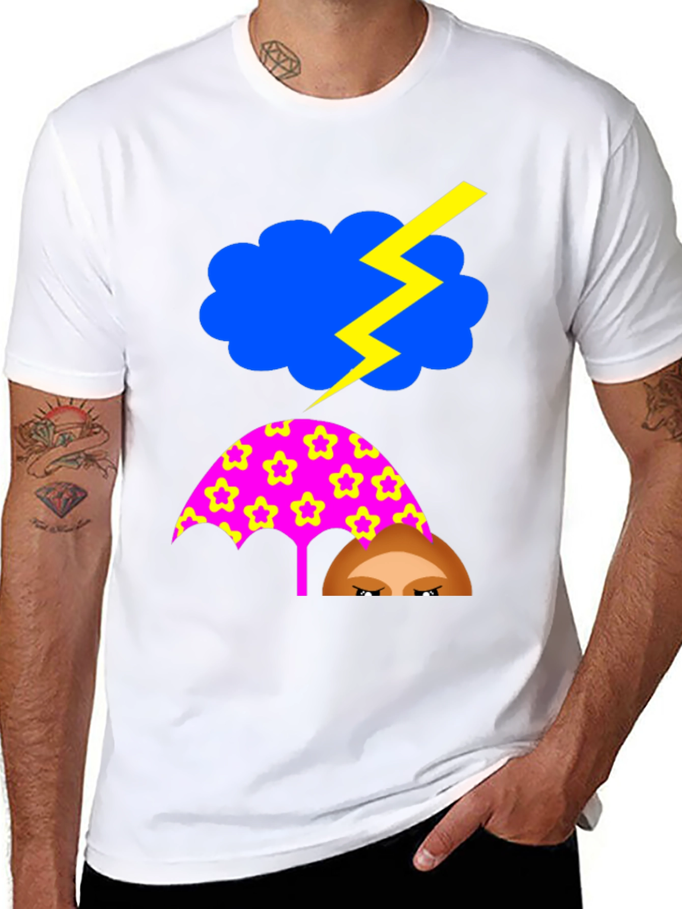Funny Weather T-Shirt: Stormy Cloud Umbrella Tee