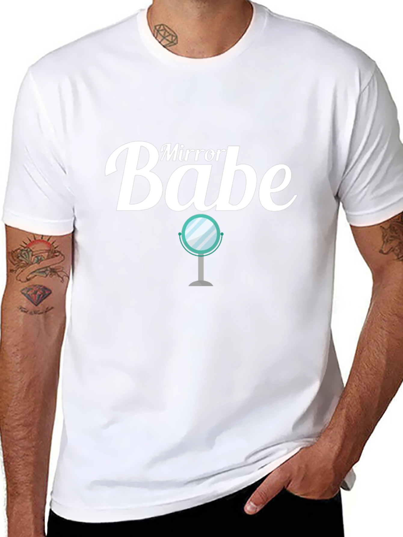 Mirror Babe Graphic Tee - Trendy Casual Wear