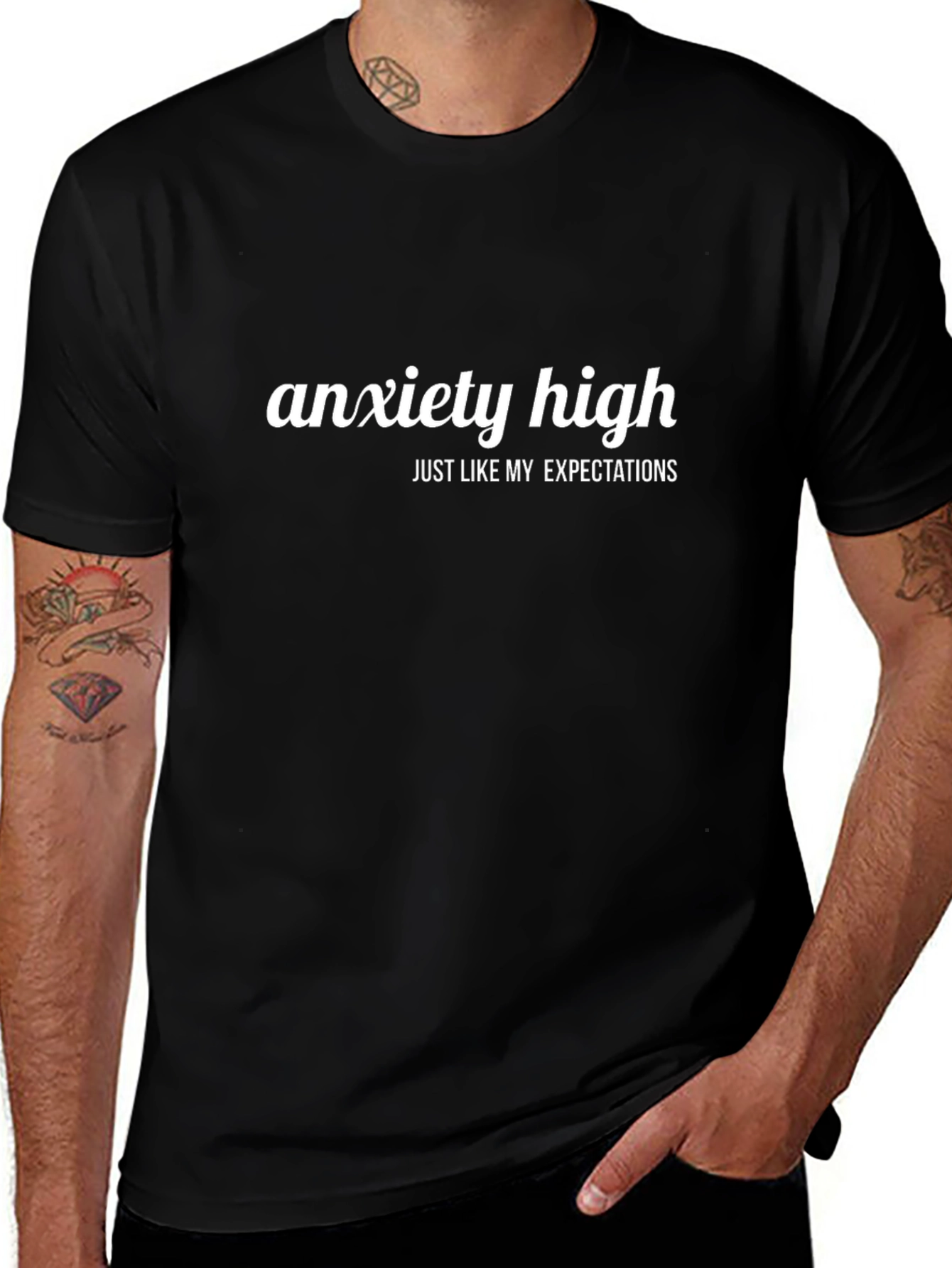 Anxiety High Graphic Tee - Relatable Humor T-Shirt