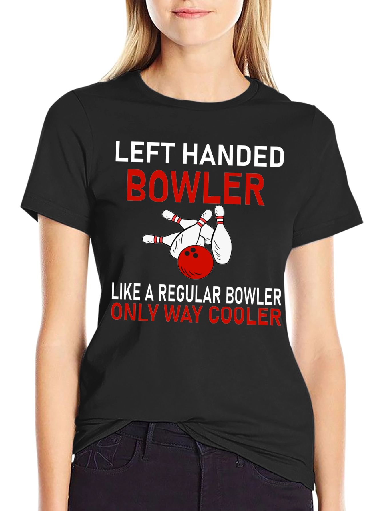 Left Handed Bowler T-Shirt - Cool Bowling Apparel