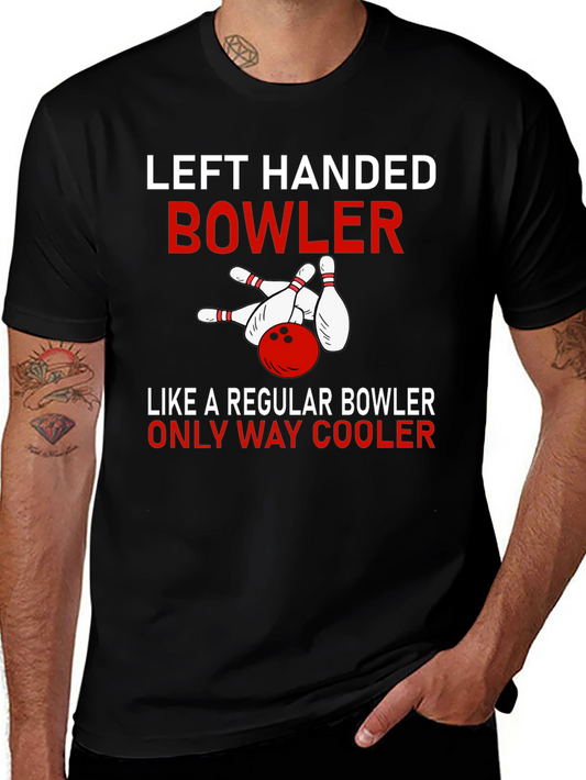 Left Handed Bowler T-Shirt - Cool Bowling Apparel