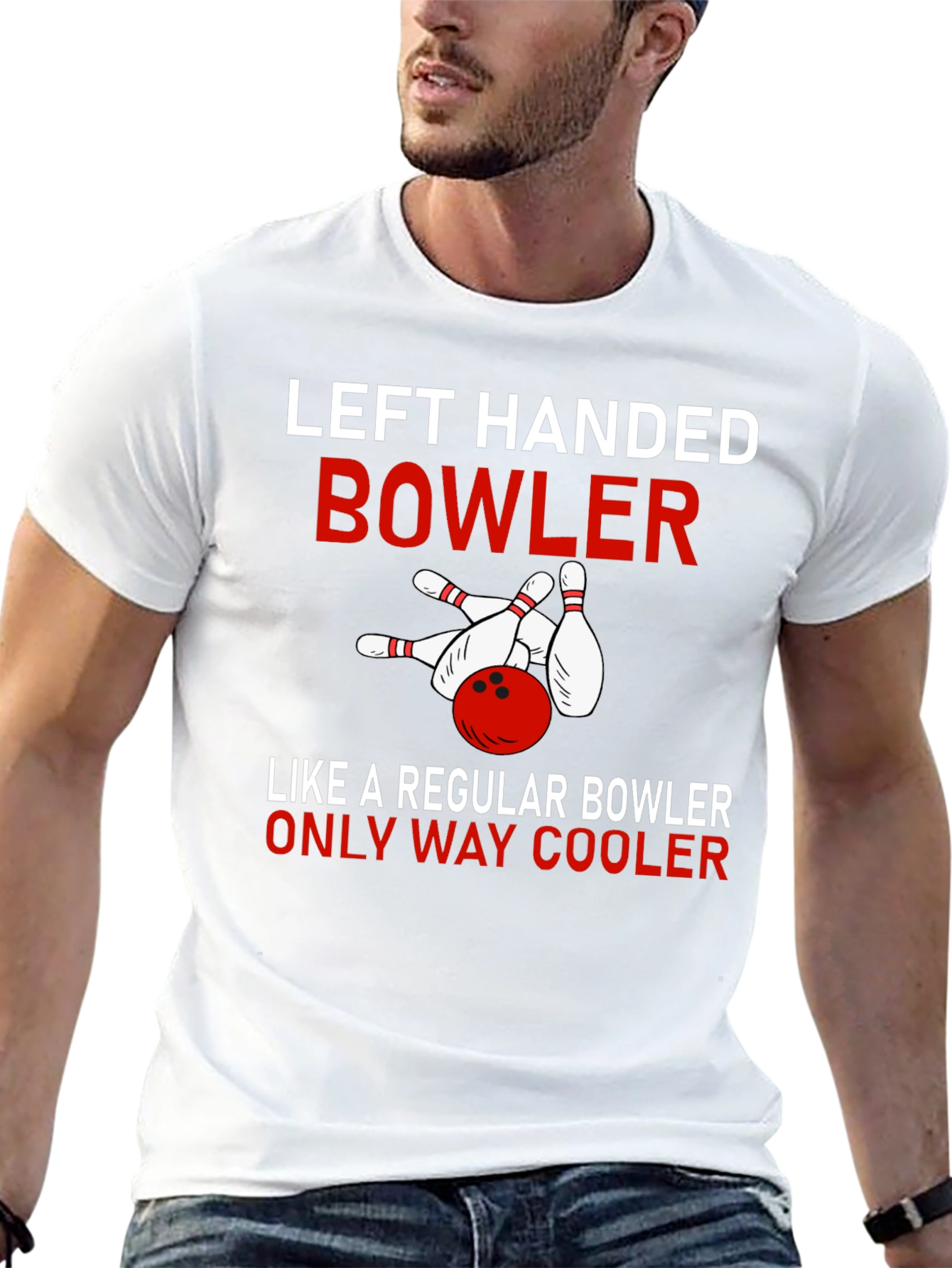 Left Handed Bowler T-Shirt - Cool Bowling Apparel
